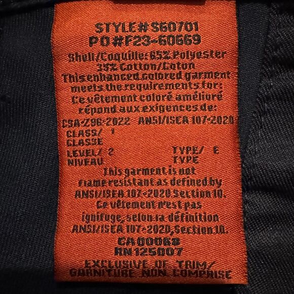 Tough Duck Pants Mens 38x30 Navy Hi-Vis Reflective 3M Scotchlite Cargo Work DWR - Picture 12 of 13